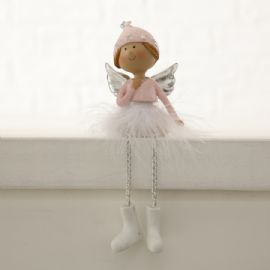 Vánoční dekorace sedící anděl Katja, výška 7 cm (cena za ks)