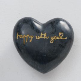 Dekorační srdce Lovana Boltze, výška 8 cm, šířka 3 cm, materiál kámen (cena za ks)