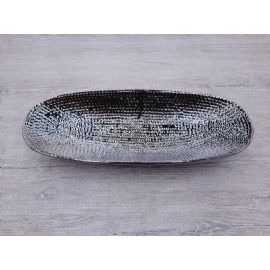 Keramický stříbrný tác 5x31cm