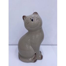 Keramická dekorační kočka Edwilan- velká, výška 14 cm, šířka 8 cm