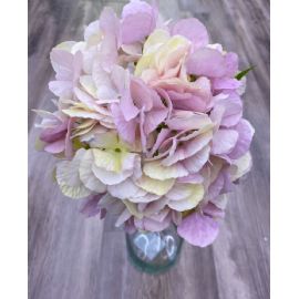 Umělá květina - svazek hortenzie - fialová, 35 cm