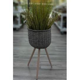 Proutěný obal na květináč na nožičkách s igelitovou výplní Luy Boltze, výška 58cm, průměr 30cm, vrba