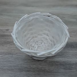 Proutěný obal na květináč s igelitovou výplní Morex, výška 11cm, průměr 16cm