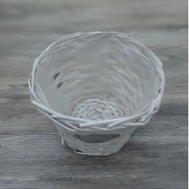 Proutěný obal na květináč s igelitovou výplní Morex, výška 14cm, průměr 18cm