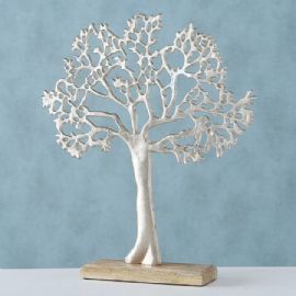 Dekorační strom Boltze Florentina 42 cm, šířka 37 cm, hloubka 8 cm, mango, poniklovaný hliník