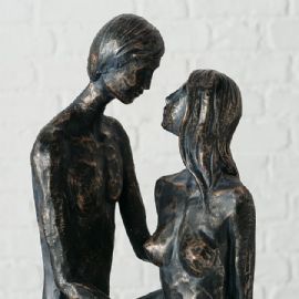 Dekorační socha Maluny, muž se ženou, 58x18,5x11,5cm, polyresin