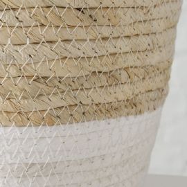 Obal na květináč Boltze Nanya, výška 19cm, průměr 24cm, přírodní materiál