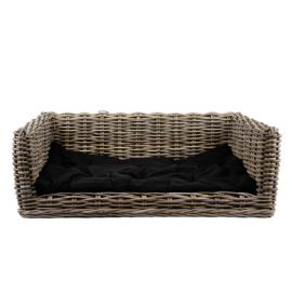 Proutěný pelíšek pro psa, výška 24cm, délka 75cm,  hloubka 50cm