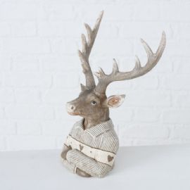 Vánoční dekorace jelen Peterle výška 15cm, polyresin, 2 druhy (cena za ks)