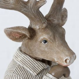 Vánoční dekorace jelen Peterle výška 15cm, polyresin, 2 druhy (cena za ks)