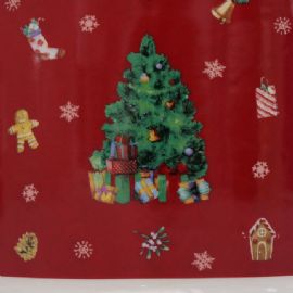 Vánoční keramická dóza Delight výška 15cm, průměr 18cm, 2 druhy (cena za ks)