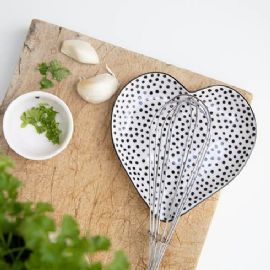 Keramický talířek ve tvaru srdce BC 13x13 cm, 3 druhy (cena za ks)