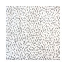 Papírové ubrousky Bastion Collections, 16,5x16,5cm - SET 20 KS, natural/bílá/černý potisk