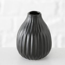 Váza Esko, výška 12cm, černá, porcelán, 3 druhy (cena za ks)