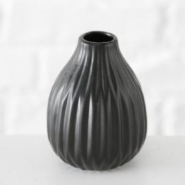 Váza Esko, výška 12cm, černá, porcelán, 3 druhy (cena za ks)