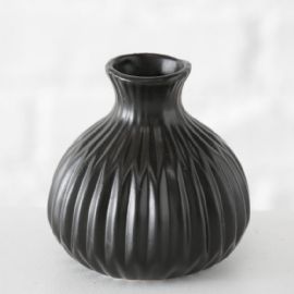 Váza Esko, výška 12cm, černá, porcelán, 3 druhy (cena za ks)