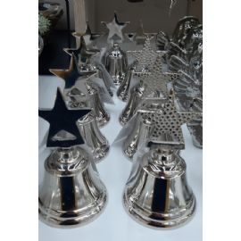 Vánoční zvoneček Liselle 11cm, hliník, 2 druhy (cena za ks)