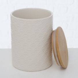 Dóza na potraviny Sven malá, výška 14cm, průměr 10cm, porcelán (cena za ks)