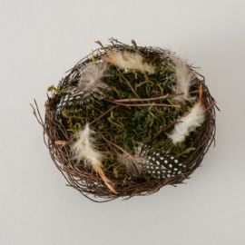 Dekorační hnízdo Hune, výška 6cm, průměr 15cm, 2 druhy (cena za ks)