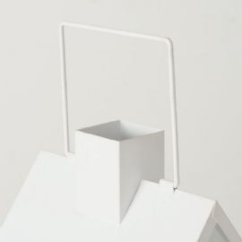 Lucerna Nuovo domeček, výška 33cm, šířka 16cm, hloubka 16cm, plech bílá matná (cena za ks)