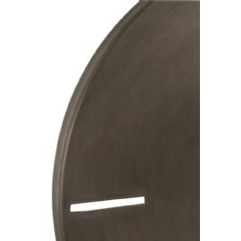 Nástěnné hodiny J-line kovové 76,5cm, šířka 4cm, tmavě šedá