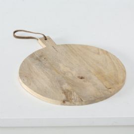 Dřevěné prkénko kulaté Morne L délka 44 cm, průměr 36 cm, výška 2 cm, mango