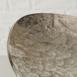 Dekorační mísa Saviour 26x18x6cm, poniklovaný hliník