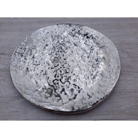 Hliníkový stříbrný talíř Saviour, průměr 26 cm, výška 2 cm