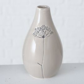 Keramická váza set 3 ks, šedobéžová