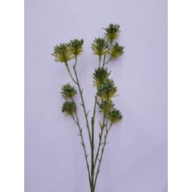 Umělá květina Gasper větev bodláku 65cm, zelená