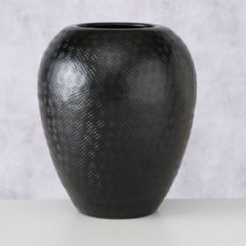 Váza Noorwijk výška 21cm, šířka 17cm, hliník, černá