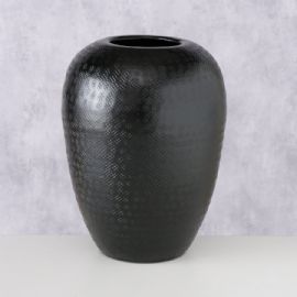 Váza Noorwijk výška 28cm, šířka 20cm, hliník, černá