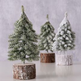 Vánoční dekorace stromeček Senja, výška 19cm, šířka 8cm, 3 druhy (cena za ks)