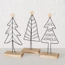 Vánoční dekorace stromeček Nordano velký, výška 31cm, šířka 12cm, hloubka 6cm (cena za ks)