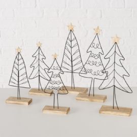 Vánoční dekorace stromeček Nordano velký, výška 31cm, šířka 12cm, hloubka 6cm (cena za ks)
