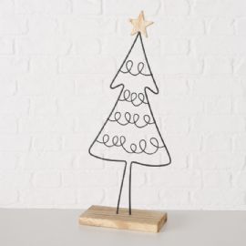 Vánoční dekorace stromeček Nordano malý, výška 24cm, šířka 10cm, hloubka 5cm (cena za ks)