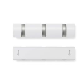 Věšák na zeď Umbra Flip 3 háčky dřevo, kov bílý 30x6,5x3,1cm