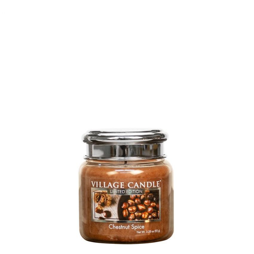 Village Candle Vonná svíčka ve skle, Chestnut Spice 92g/25 hodin